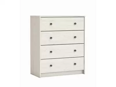 Commode 4 Tiroirs Copenhague Pin Blanc