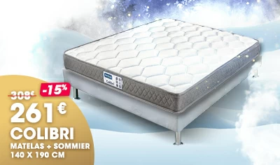 Ensemble matelas + sommier COLIBRI