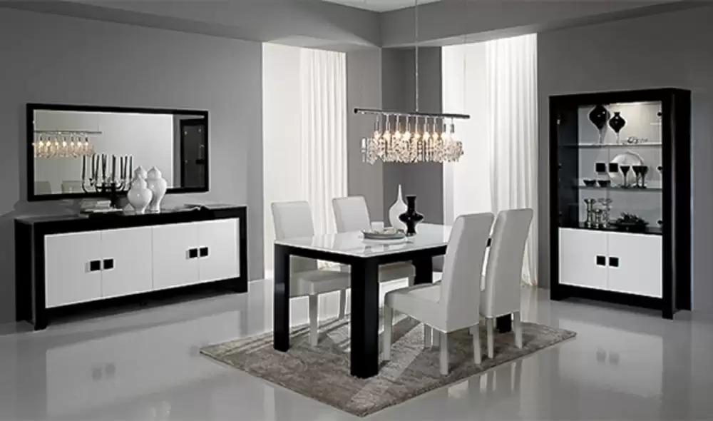 Meuble noir et blanc laqué sur mesure, meuble bas noir et blanc