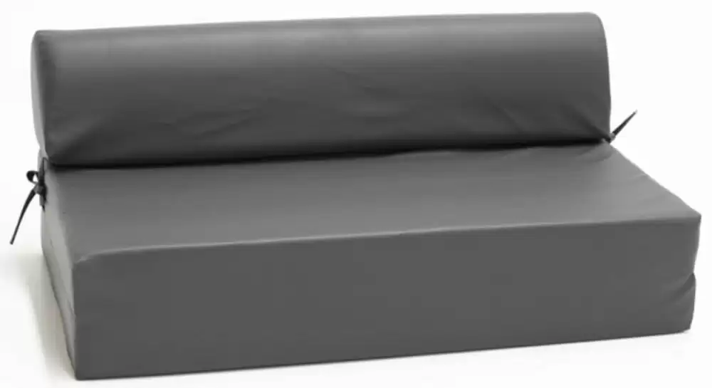 Chauffeuse 2 places en tissu anthracite - HOMY