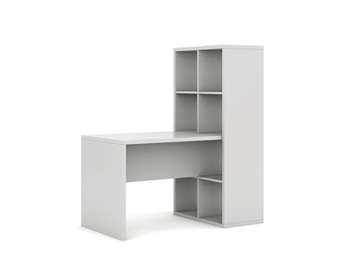 Bureau Avec Bibliotheque Integree Moneta 3 Blanc