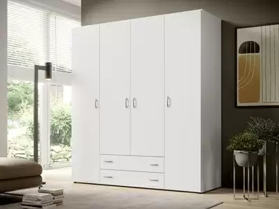 Armoire 4 portes 2 tiroirs